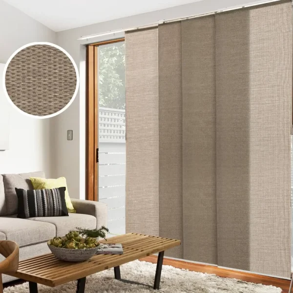 Chicology Woven Cut-to-Size Truffle Light Filtering Sliding