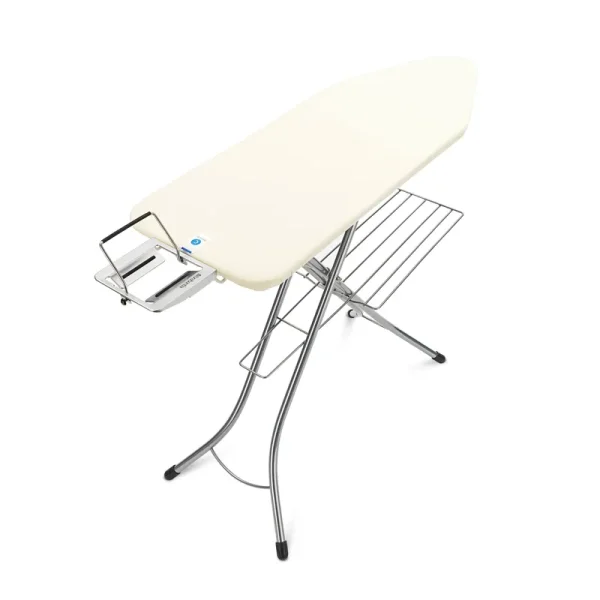Brabantia Ironing Board C, Steam Iron Rest with Linen Rack - Ecru