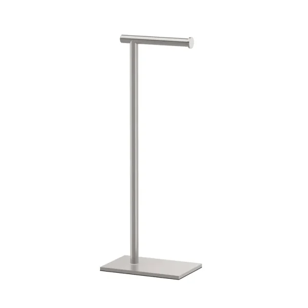 Gatco 1431SN Modern Square Base Toilet Paper Holder Stand, Satin Nickel, 22.25"