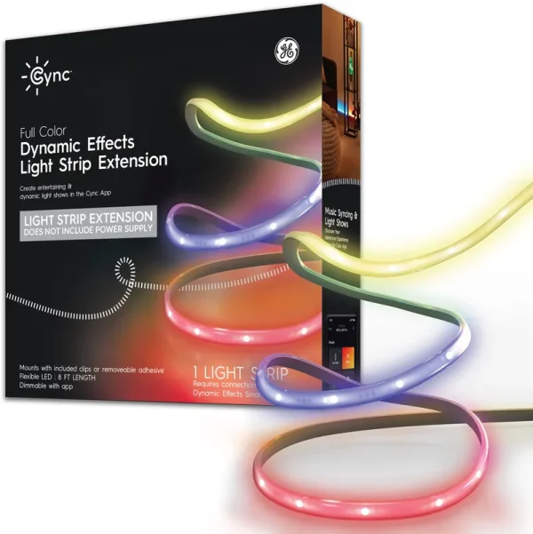 Cync 8 ft. Indoor Premium Strip Light Extension, Clear
