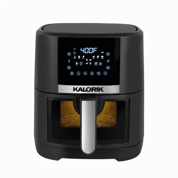Kalorik 5 Quart Digital Air Fryer with Viewing Window, Black
