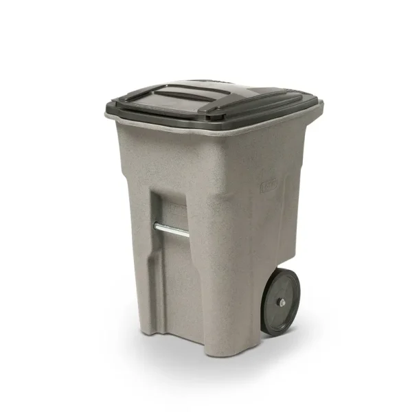 Toter 48 Gallon Trash Can Graystone with Wheels and Lid