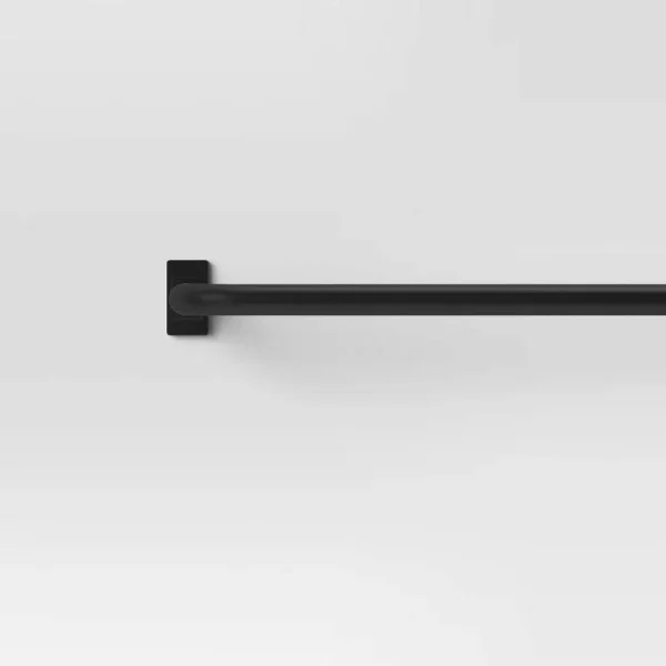 66"-120" Blackout Rectangle Curtain Rod Black - Threshold
