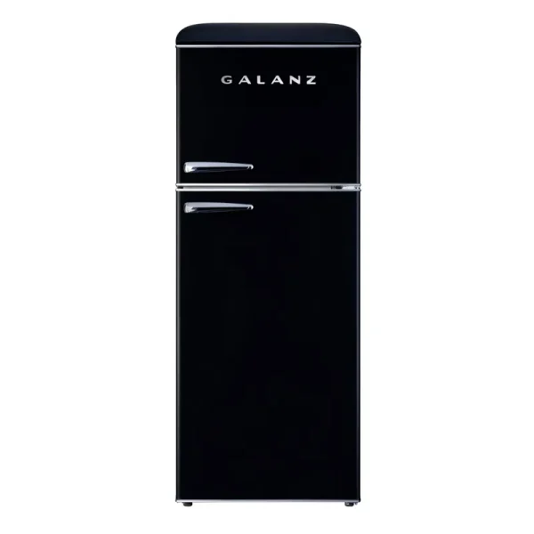 Galanz - Retro 10 Cu. ft Top Freezer Refrigerator - Black