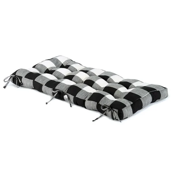 The Lakeside Collection Buffalo Check Bench Cushions - Black