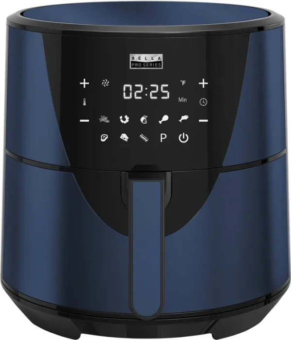 Bella Pro Series - 8-Qt. Digital Air Fryer - Ink Blue Stainless Steel