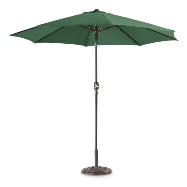 CASTLECREEK 9 ft Market Push Button Tilt Patio Umbrella, Red