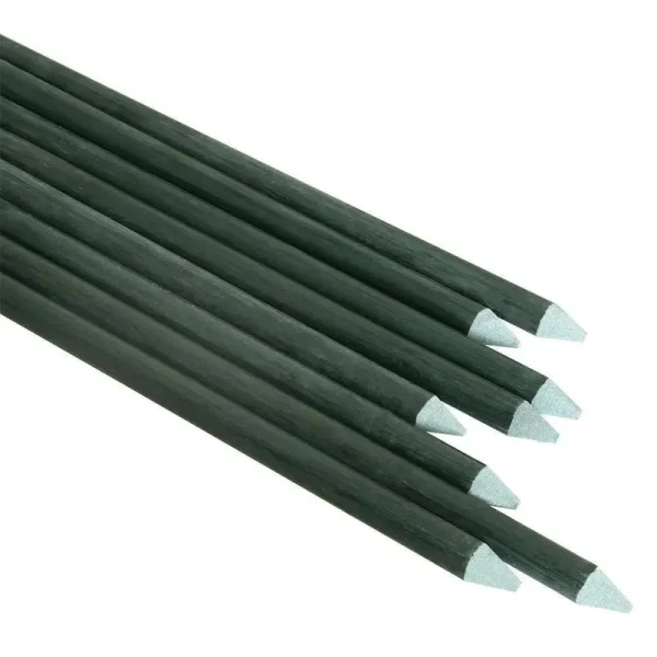 1/4 in. Dia 3 ft. FRP Plant Supporting Stakes for Climbing Tomato Cucumber Strawberry Bean Tree, Dark Green (Pack of 50)