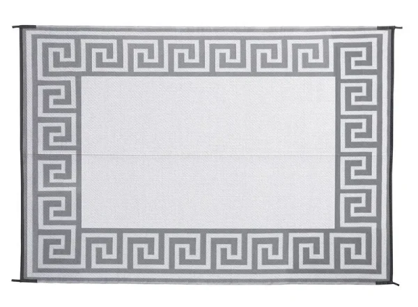 Auto Drive Reversible RV Outdoor Patio Mat - Gray - 9 x 12 in