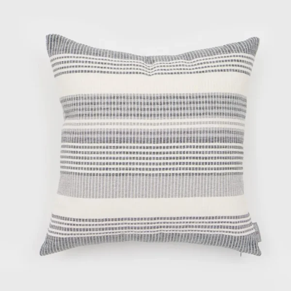 Evergrace Freja Woven Stripes Pillow - Gray/Grey