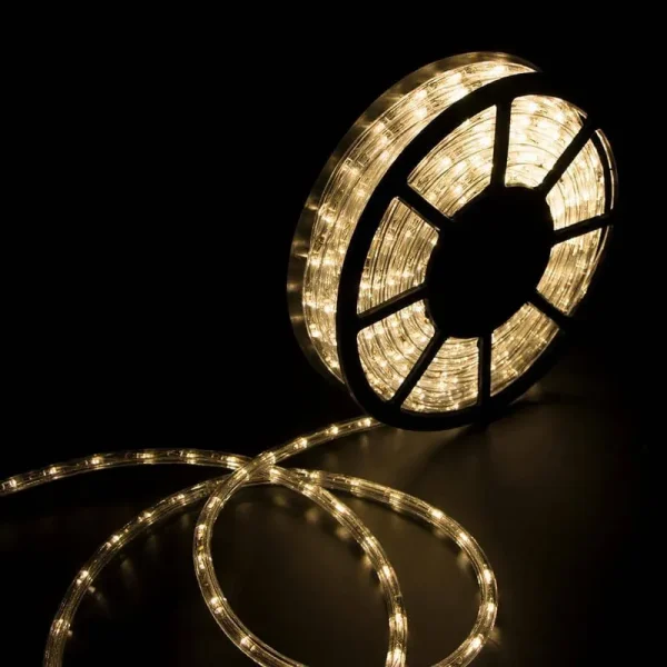 Wonline USLI1001WW Outdoor 50 ft. 110-Volt Plug-In Warm White LED Rope Light Color Changing Lights