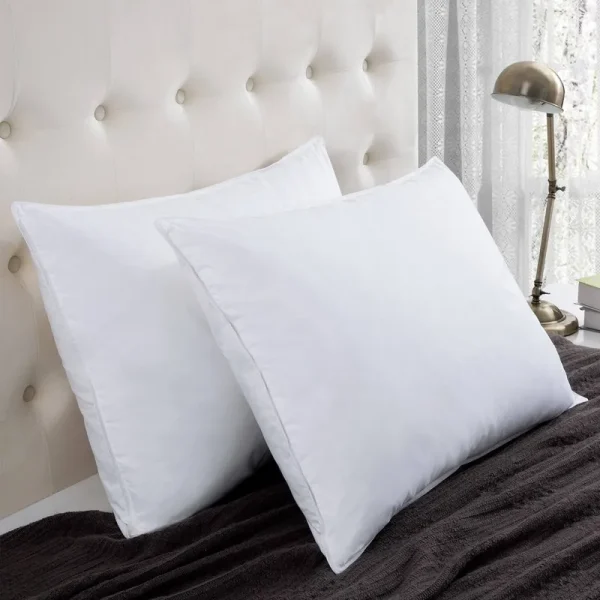 Puredown White Goose Feather and Down King Bed Pillows (Set of 2)