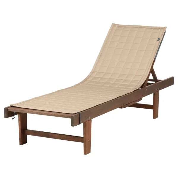Classic Accessories Montlake FadeSafe 72" Patio Chaise Lounge Slipcover, Antique Beige