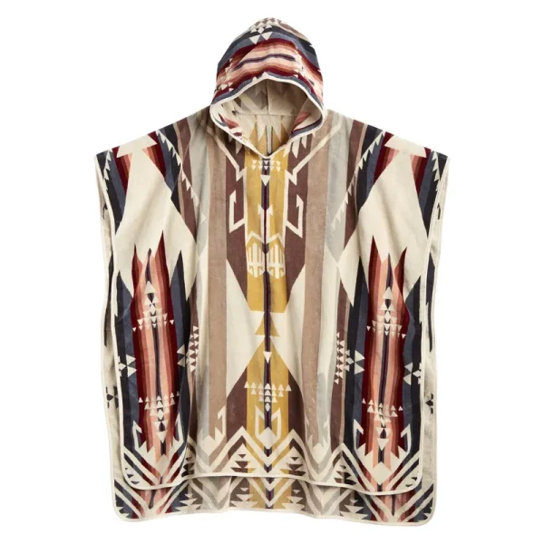 Pendleton Jacquard Adult Hooded Towel - White Sands Tan