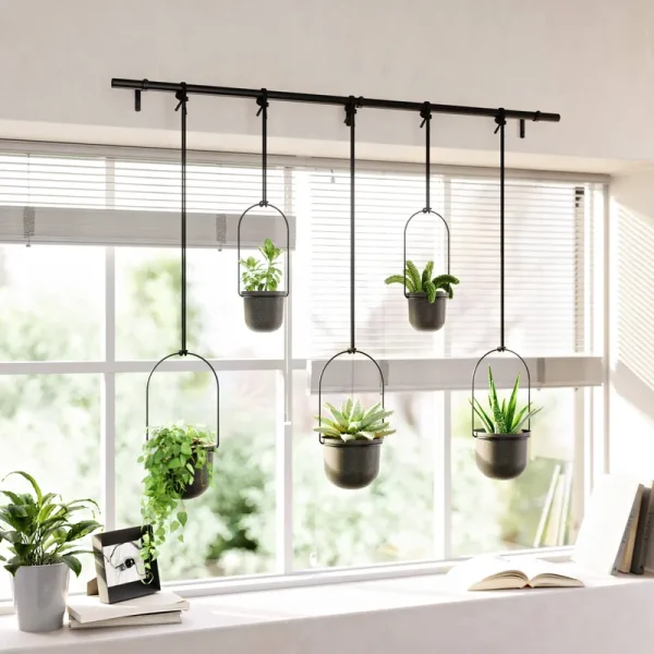 Umbra Triflora Hanging Planter Set of 5 Black