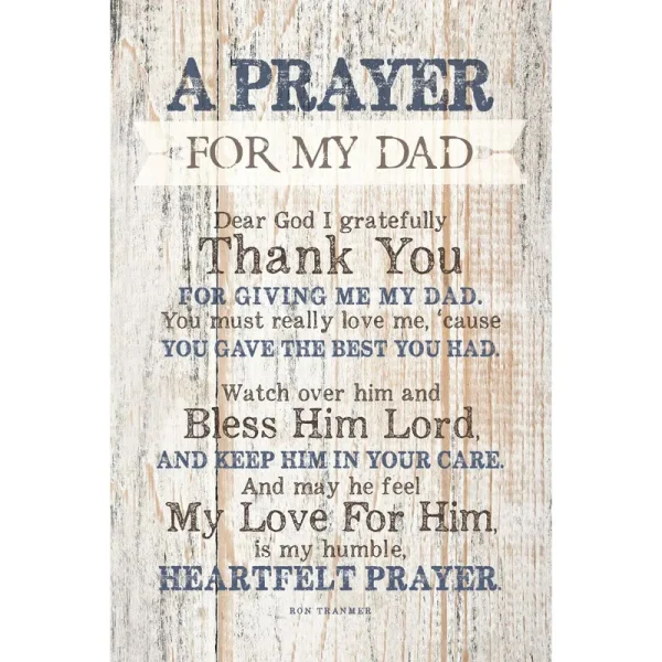 Dexsa Prayer for My Dad New Horizons Wood Plaque with Easel