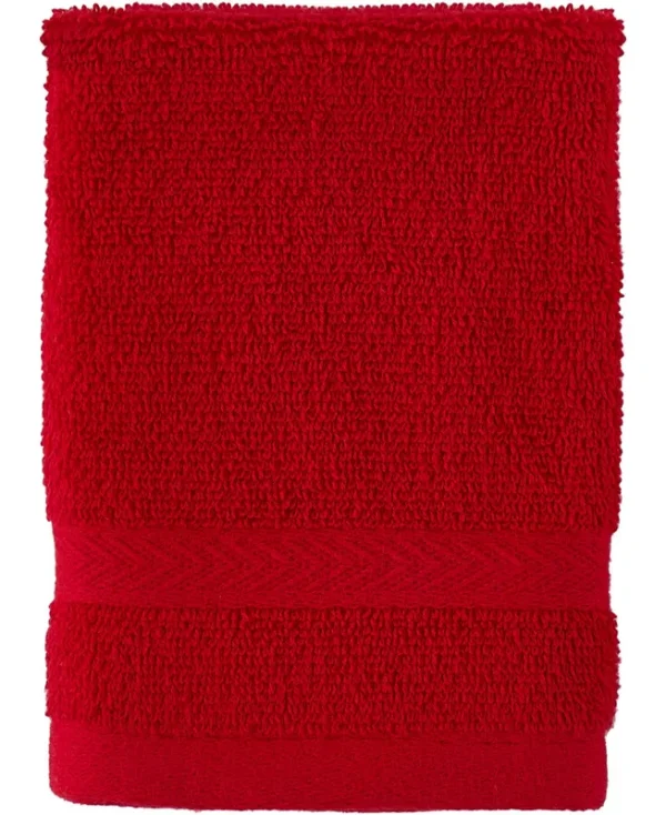 Tommy Hilfiger Modern American 13" x 13" Cotton Washcloth - Red