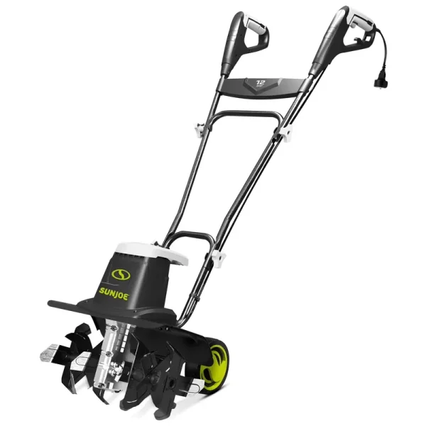 Sun Joe Electric Garden Tiller Cultivator, Steel Tines, 12 Amp, 16 in, TJ603E