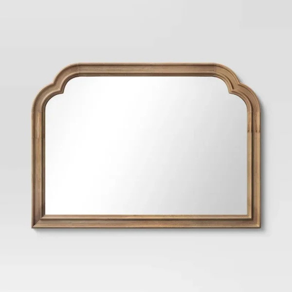 36" x 26" French Country Mantle Wood Mirror Natural - Threshold