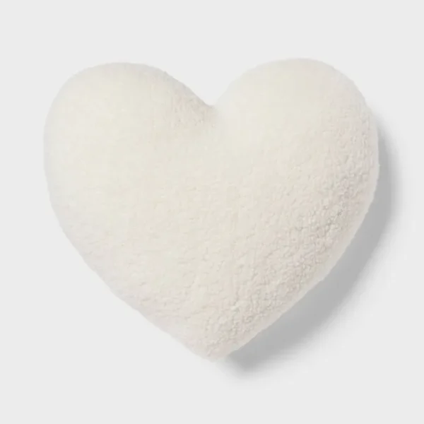 Heart Boucle Kids' Decorative Pillow Cream - Pillowfort