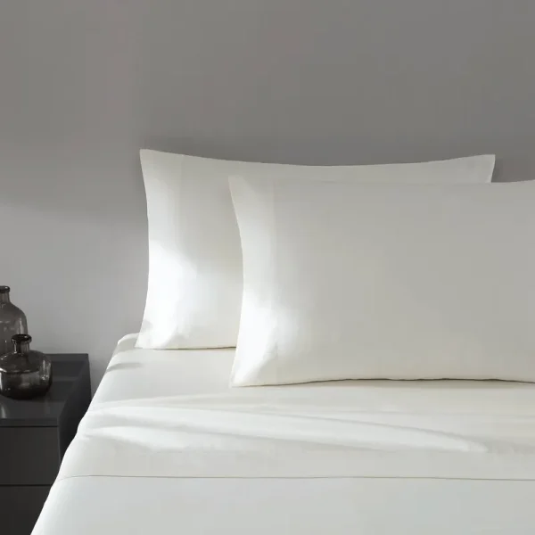 Vera Wang 800 Thread Count Sateen CVC Sheet Set, Queen, Ivory
