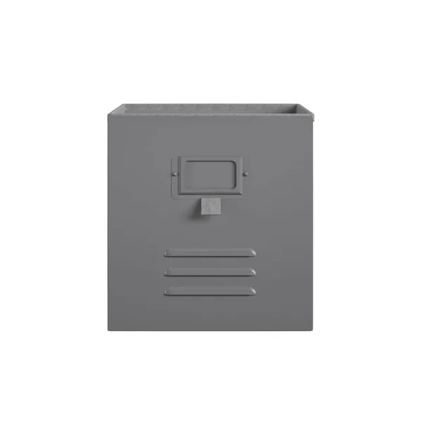Little Seeds 3-Pack Nova Metal Locker Storage Bins, Grey