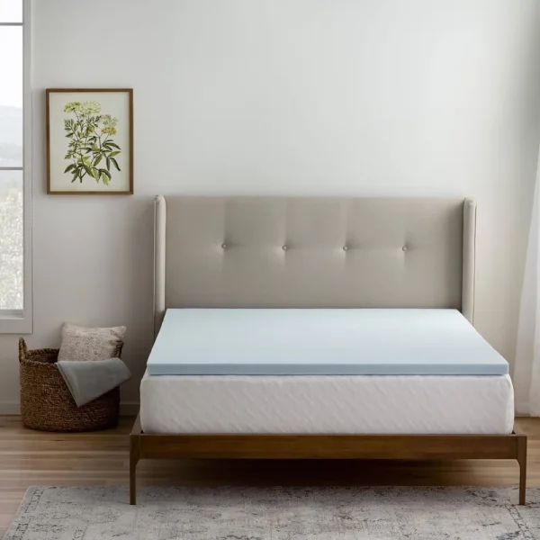Brookside Gel Infused Memory Foam Mattress Topper - Blue - King - 2 inch