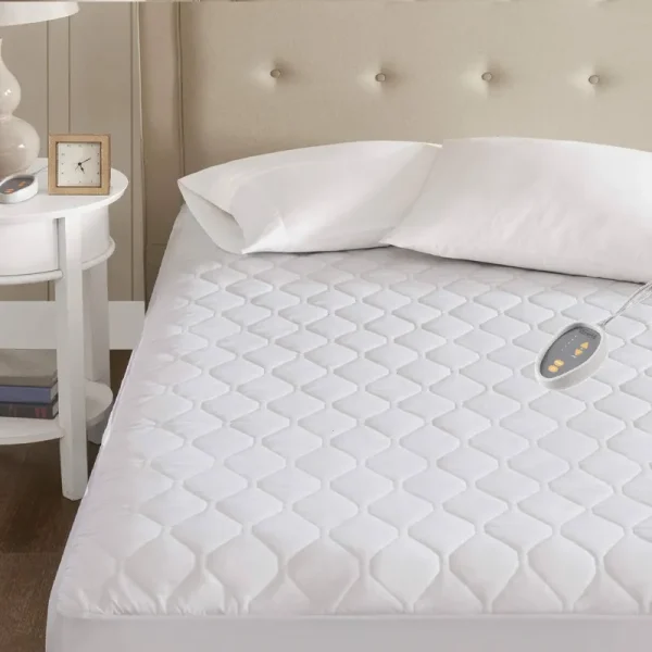 Beautyrest - Heated Microfiber Mattress Pad with 3M Scotchgard - Twin - White