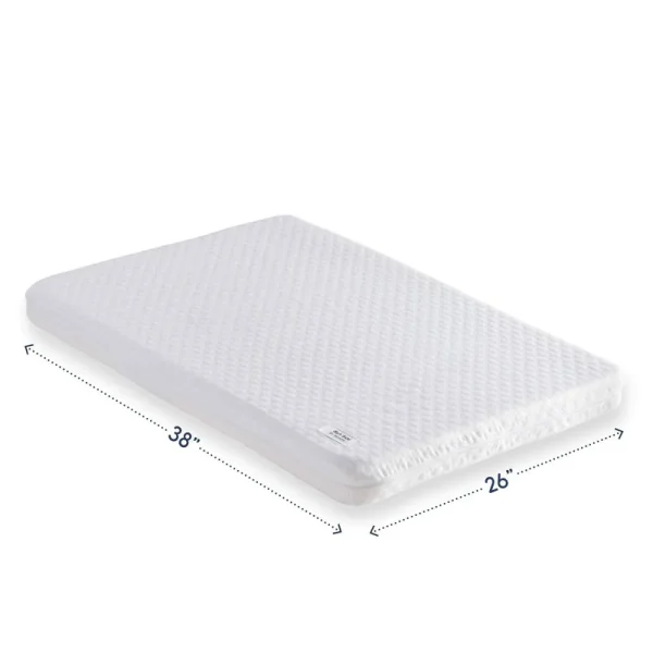 Hiccapop Pack and Play Mattress Pad [Dual Sided] w/Firm Side (FOR Babies) & Soft Memory Foam Side (FOR Toddlers) | Memory Foam Play Yard Mattress