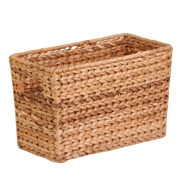 Honey Can Do Magazine Water Hyacinth Basket with Iron Frame, Brown