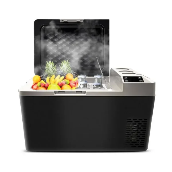 24 Qt. (23 Liter) Outdoor Portable 12-Volt Car Refrigerator in Black