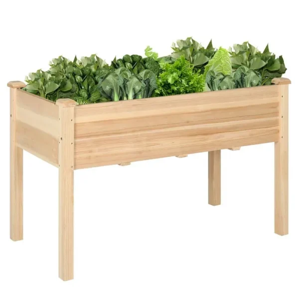 Veikous 47 in. x 23 in. x 30 in. Wooden Raised Garden Bed with Liner