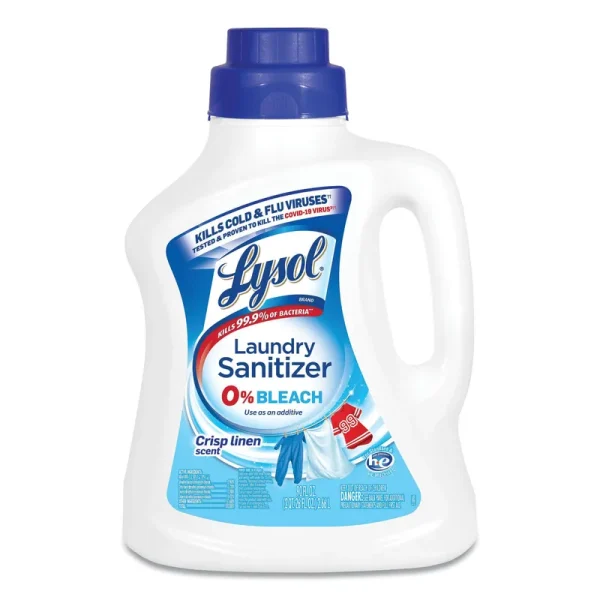 Lysol Laundry Sanitizer Liquid Crisp Linen 90 oz 4/Carton
