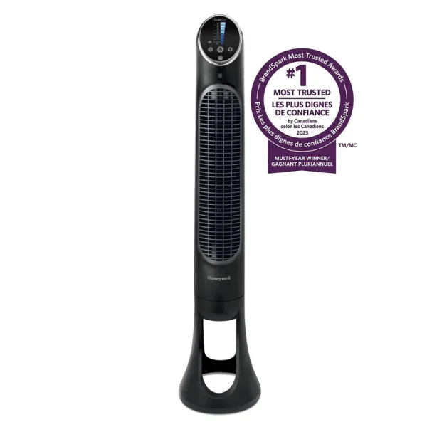 Honeywell QuietSet Tower Fan 8 Speed - Black