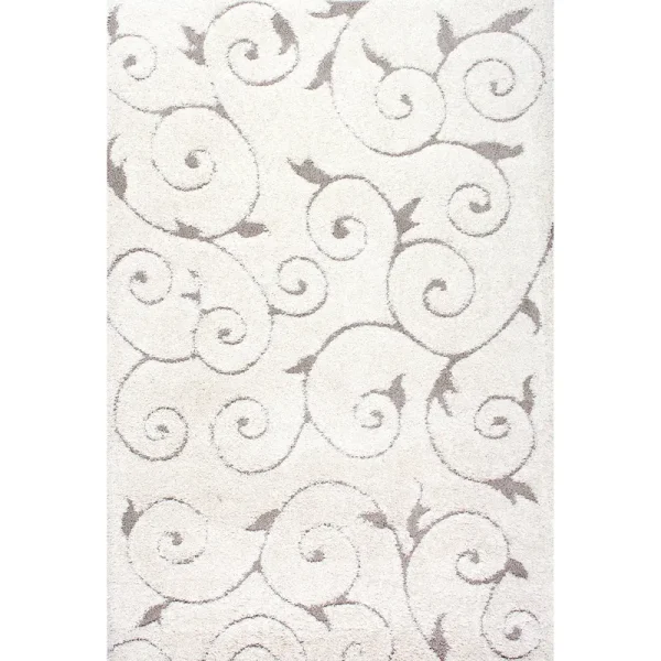 nuLOOM OZSG06A Shag Area Rug, Ivory/Beige