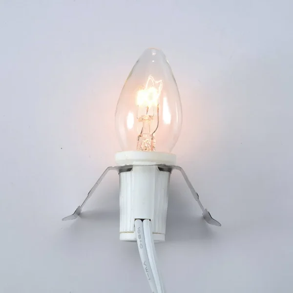 Holiday Time 8-Foot Light Cord, with 4 Clear Bulbs, Size: 8'