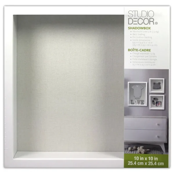 White Flat Shadow Box by Studio D��cor