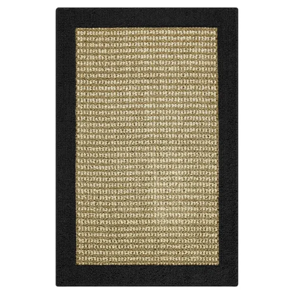 Mainstays Faux Sisal Area Rug, 2'6" x 3'10", Black