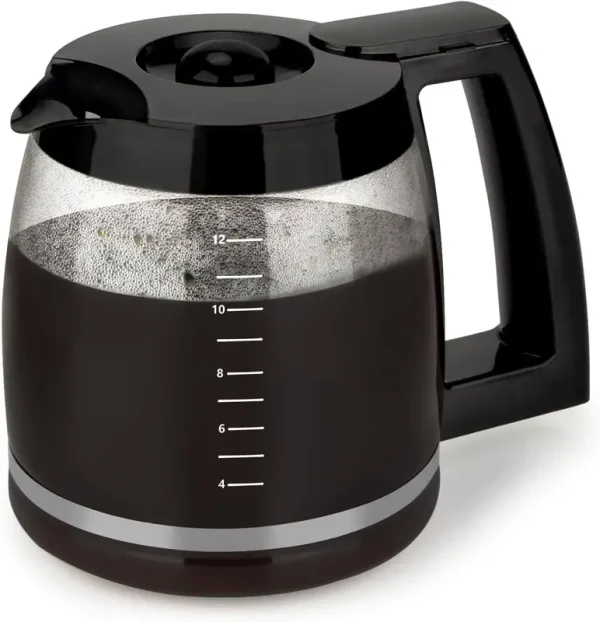 Replacement Coffeemaker Carafe for Cuisinart Coffee Maker Models DCC-2200, DCC-2600, DCC-2800, Dcc-3200, and DCC-3200P1, Glass Coffee Pot