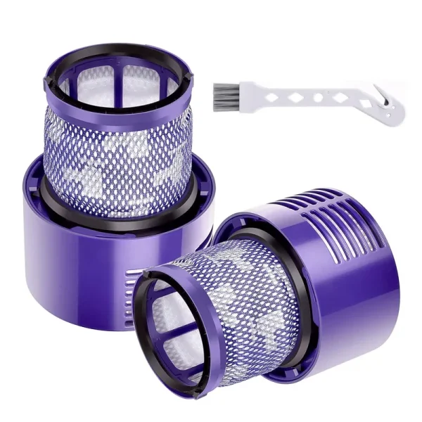 funisway 2 Pack Replacement V10 Filters for Dyson V10 Cyclone Series, V10 Animal, V10 absolute, V10 Total Clean, SV12, Replace Part 969082-01