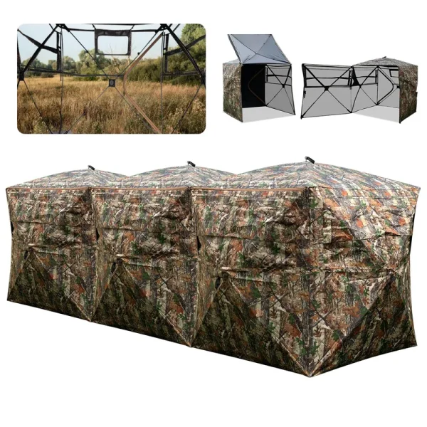 Tangkula 2-6 Person Hunting Blind with Camo Cover