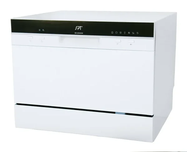 Sunpentown Sd-2224dwa Energy Star Countertop Dishwasher with Delay Start & LED, White