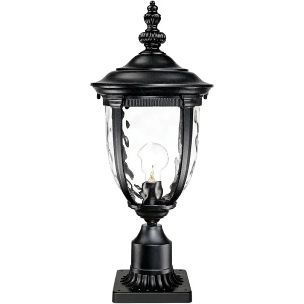 Bellagio 24 1/2"H Black Post Light with Pier Mount Adapter