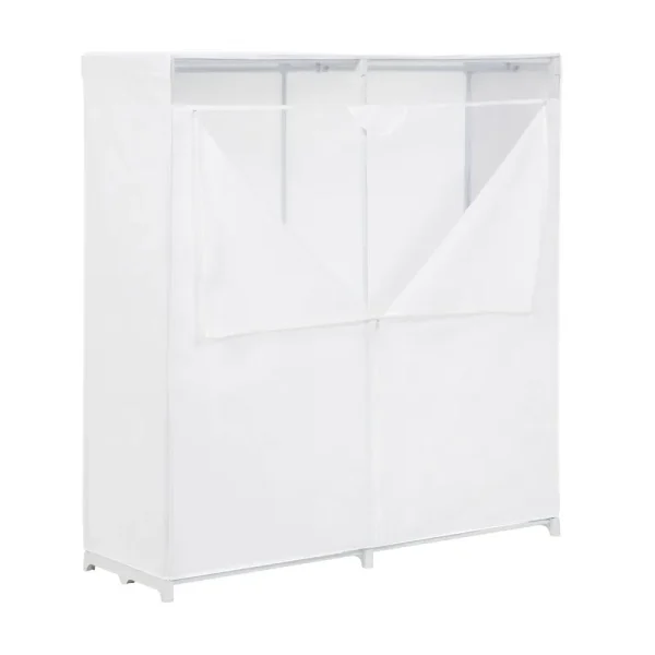 Honey-Can-Do White 64-inch Wide Portable Storage Closet with Cover