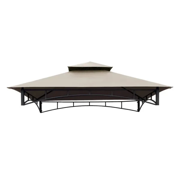 Apex Garden Replacement Canopy Top Can Only Fit for Model #L-GZ238PST-11 8' x 5 Bamboo Look BBQ Grill Gazebo, Beige