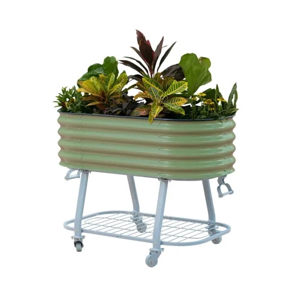 Elevated Rolling Garden Bed | Vego Garden, Olive Green / 2 x 4 ft / G2
