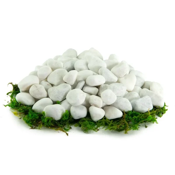White Porcelain Pebbles | Garden & Potted Plants | 20 lbs, 1 inch-2 inch