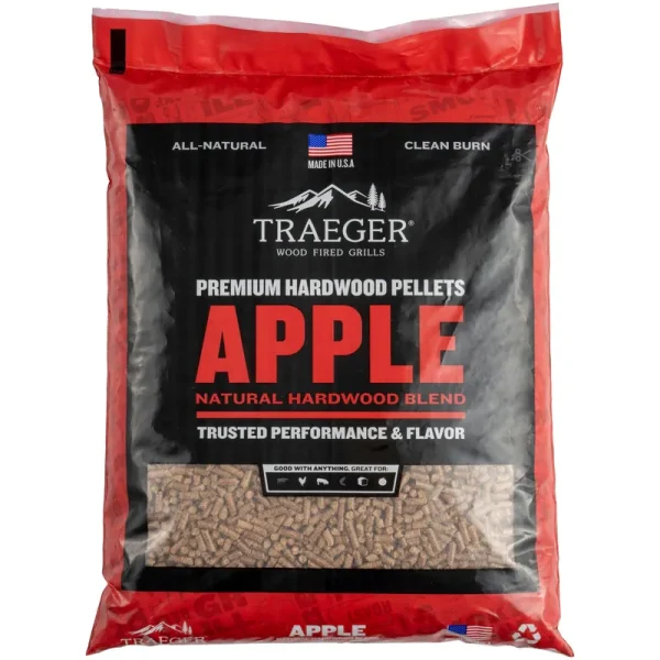 Traeger Hardwood Pellets, Premium, Apple - 20 lb