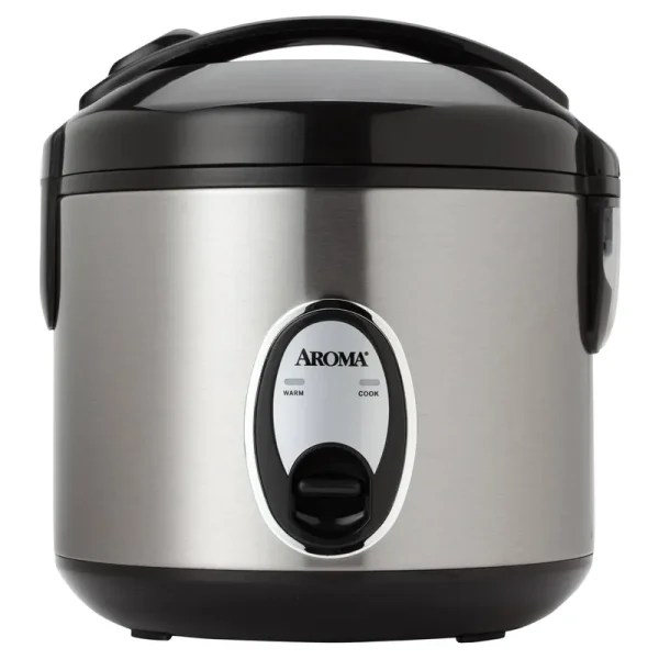 Aroma 8 Cup Rice Cooker - Stainless Steel ARC-904SB