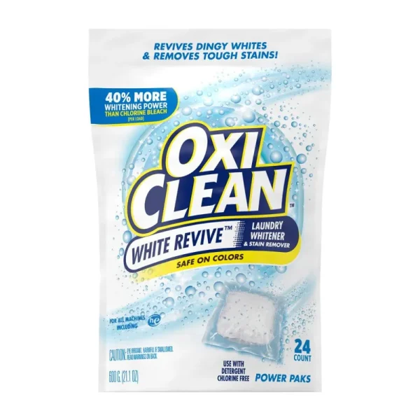 OxiClean White Revive Laundry Whitener & Stain Remover Power Paks 24 Count